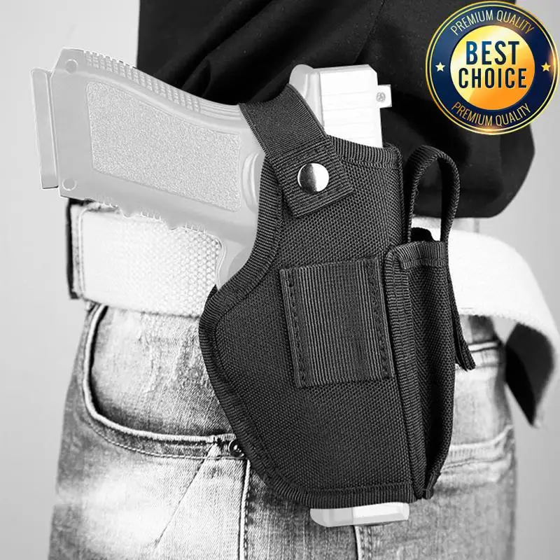 Tactical Pistol Handgun Holster Hunting Magazine Slot Holder
