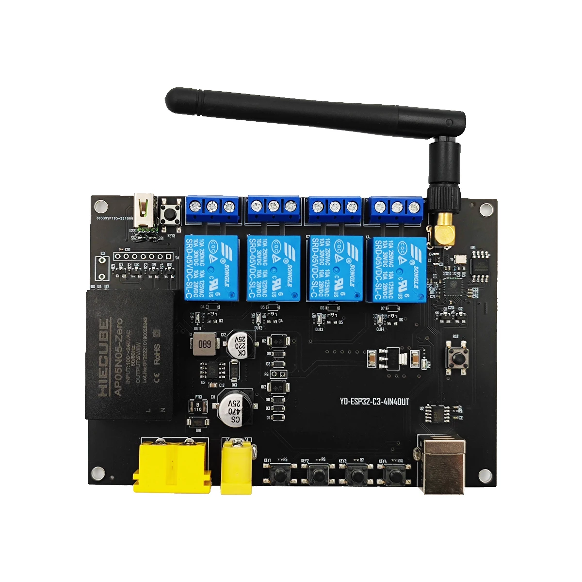 Placa controladora de relé esp32 4 para sistema de hogar inteligente