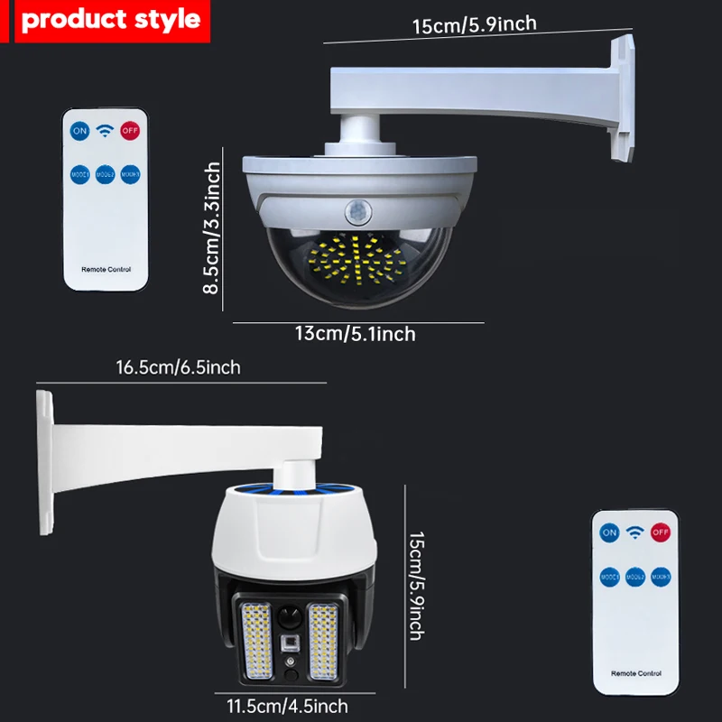 Solar Powered Fake Security Camera Shape Solar Light with PIR Motion Sensor Detection Lights for Outdoor Home Office Shop Garage 5