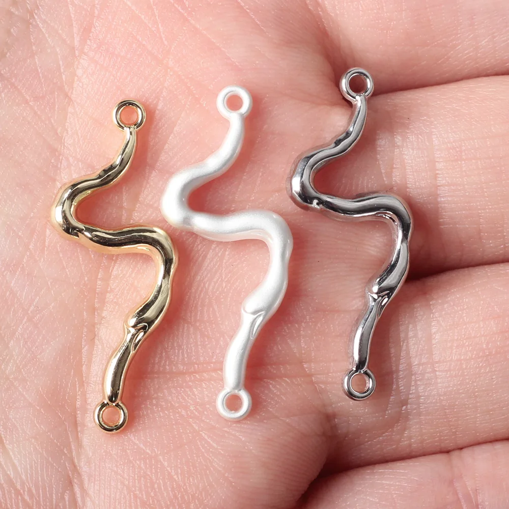 Zink legierung vereinfacht unregelmäßigen geometrischen Stecker Charme 10 teile/los DIY Armband Halskette Ohrringe machen Zubehör – Detail 6