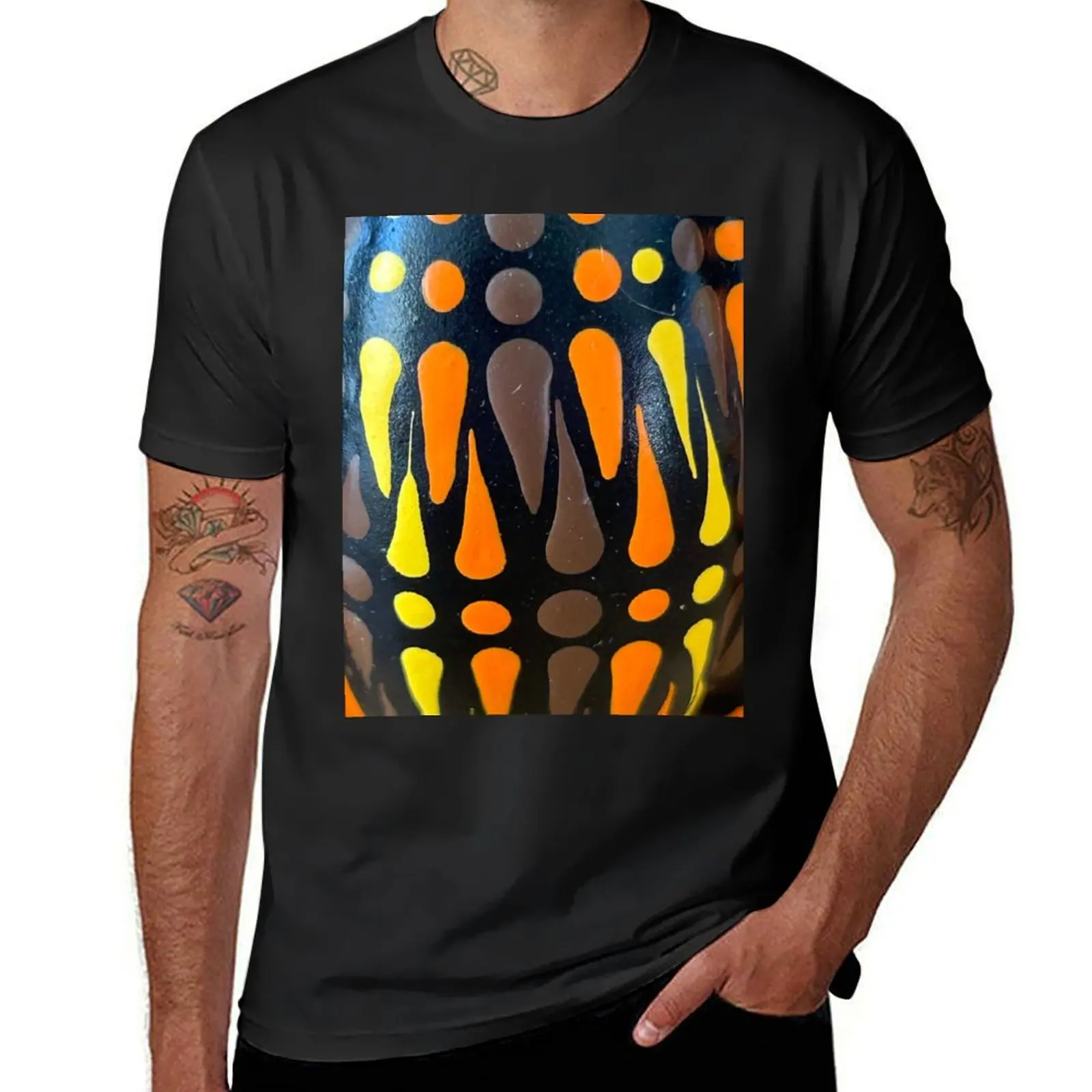 

Fall pattern T-Shirt shirts graphic tees funnys summer top summer tops mens cotton t shirts