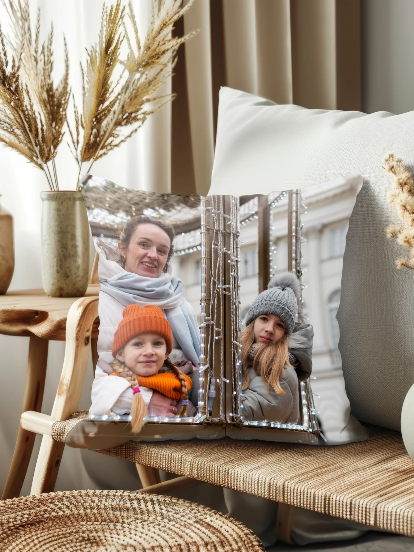 1 piece, custom photo pillowcase Personalized gift, machine washed polyester zipper close (single side printing only, no back) 4