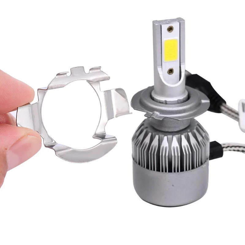 2Pcs H7 LED Headlight Bulb Base Holder Adapter Socket Retainer For BMW/Audi/Bens/VW/Buick/Nissan Qashqai Carnival Headlamp Parts