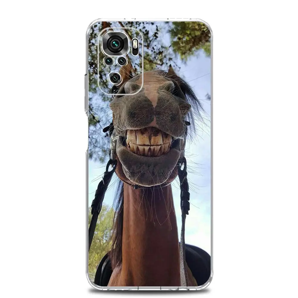Clear Soft TPU Horse Design Phone Case