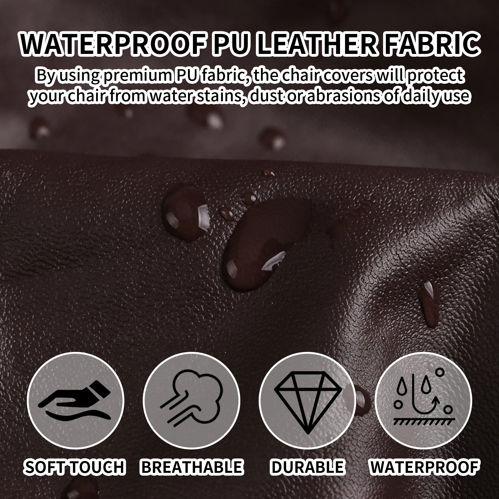 PU Leather Couch Sofa Cushion Slipcover Waterproof Elastic Chair Seat Covers Sofa Furniture Protector Slip Cover for Living Room 3