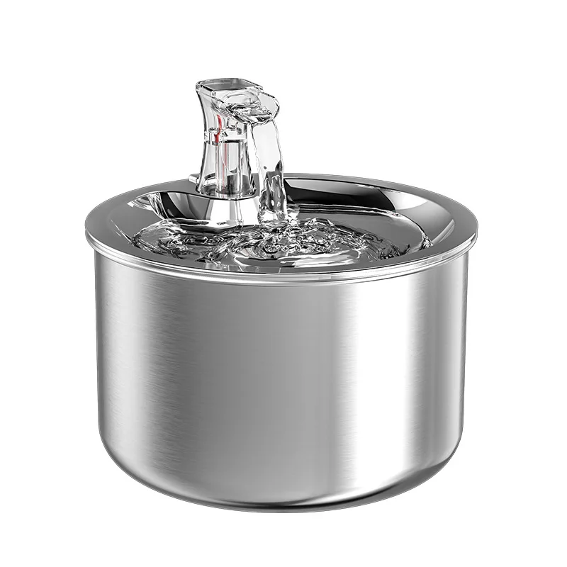 

All stainless steel cat water dispenser over cycle flow pet water dispenser 304 pure stainless steel cat and dog drinking bowl