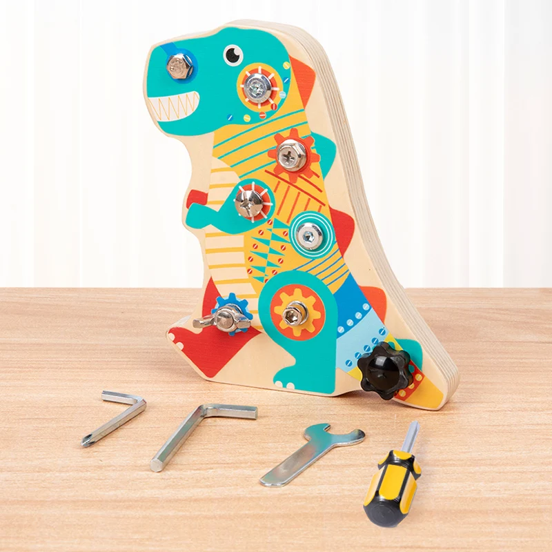 Montessori Daily Life Teaching Aid Screw Twisting Workbench Hand Eye Coordination Classification Matching Toy