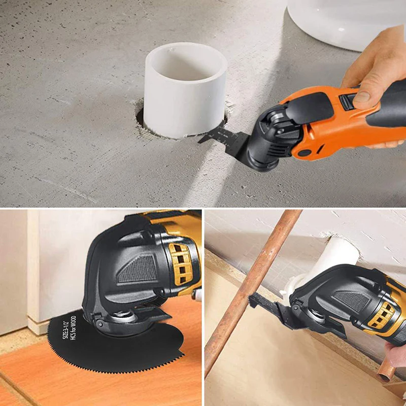 12pcs Multifunctional Saw Blade Durable Woodworking Oscillating Accessories Closed Hole Joint Power Tool Oscillating Saw Blade
