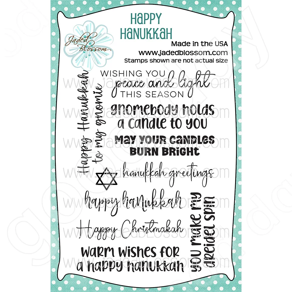 

2022 New Arrival Happy Hanukkah Clear Stamps Scrapbook Diary Decoration Embossing Template Diy Greeting Card Handmade Hot Sale