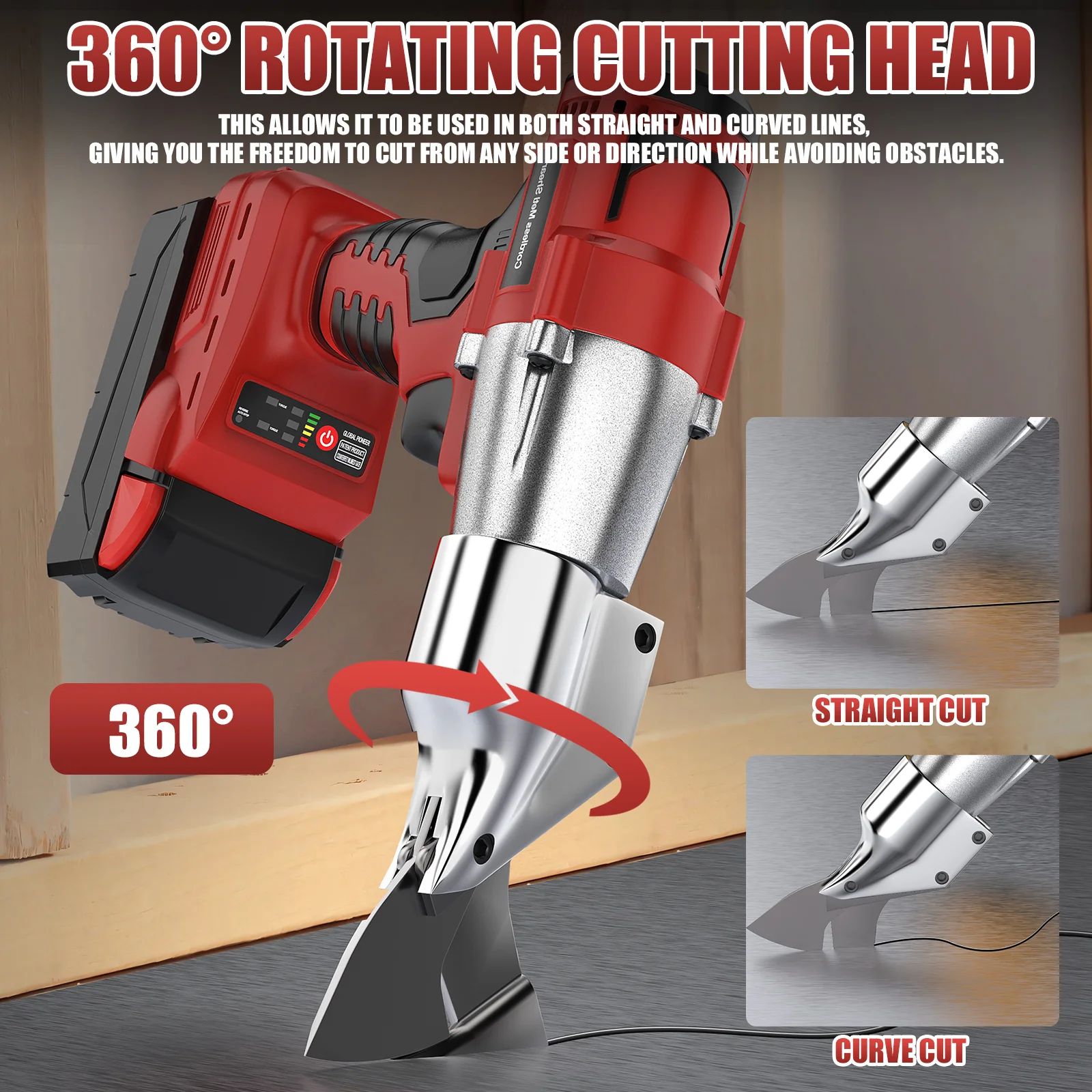 Bauer Milwaukee Cordless Sheet Metal Shears Cordless Iron Steel