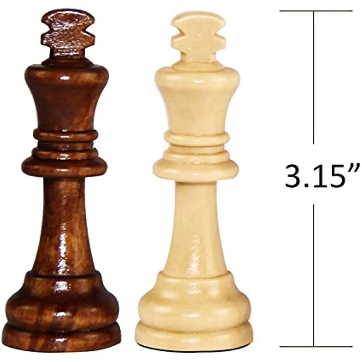 King Figures Chess Game Solid Wooden Chess Pieces 8CM/3.15in