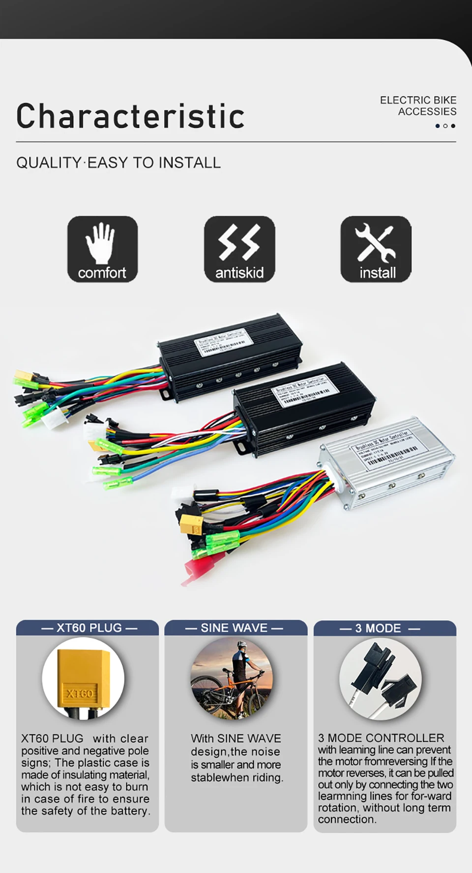 36V 500w 30a electrocar borstelloze motor controller aluminium slivery | NL