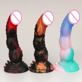 Tentacle Realistic Monster Silicone Animal Dildo Vaginal G-spot With Suction Cup Anal Plug Huge Dildo Female Sex Toys For Women 1