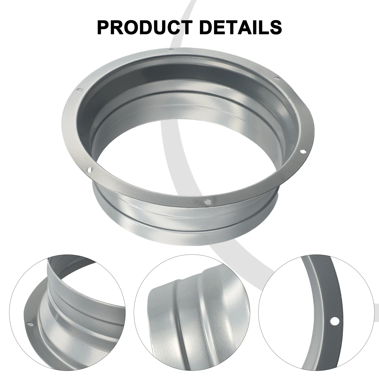 Round Pipe Air Vent Metal Flange 75-250mm Air Ventilation Hose Connector Exhaust System Vent Hardware Flange Connector Duct Pipe Connector