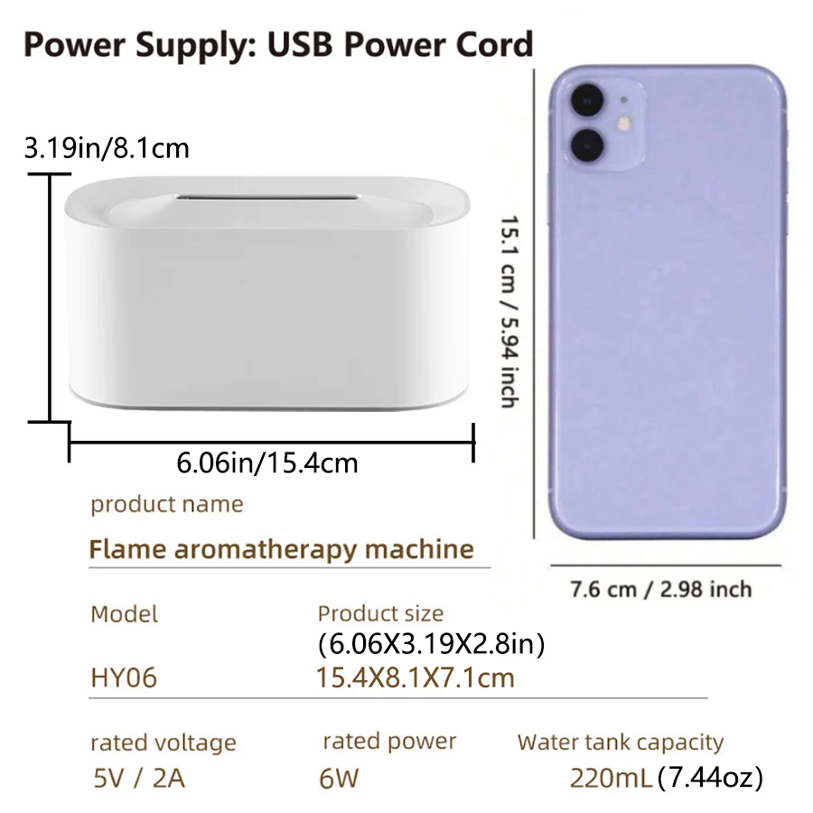 컬러풀 플레임 에어 가습기 에센셜 오일 가습기 불꽃 아로마 가습기 향기 디퓨저 홈 아로마테라피 디퓨저