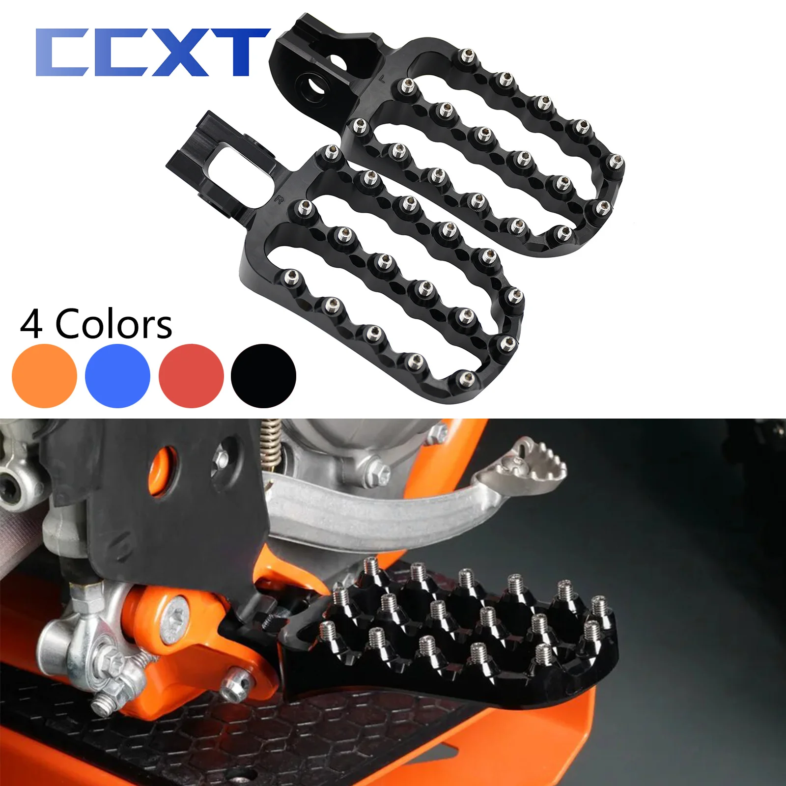 

Motorcycle CNC Footrest Footpeg Foot Pegs Rests Pedal For KTM 125-500 XC XCF SX SXF EXC EXCF 2017-2022 For Husqvarna TE FE TX FX