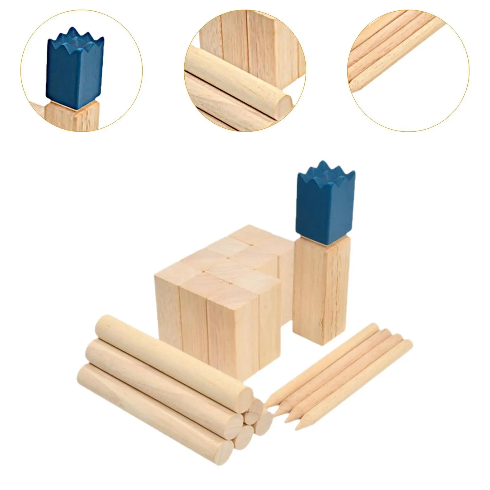 Kubb 야드 게임 세트 잔디밭 실용적인 마당 정원 나무 던지기 게임 세트 청소년을위한 야외 재미 대화 형 어린이 성인 가족