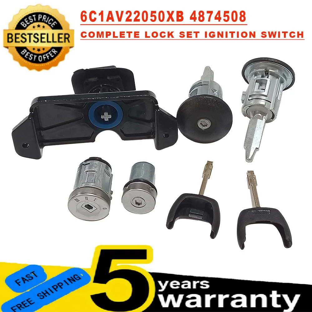 COMPLETELOCKSETIGNITIONSWITCHLEFTRIGHTDOORLOCKTRUNKLOCK6C1AV22050XB48745084874507