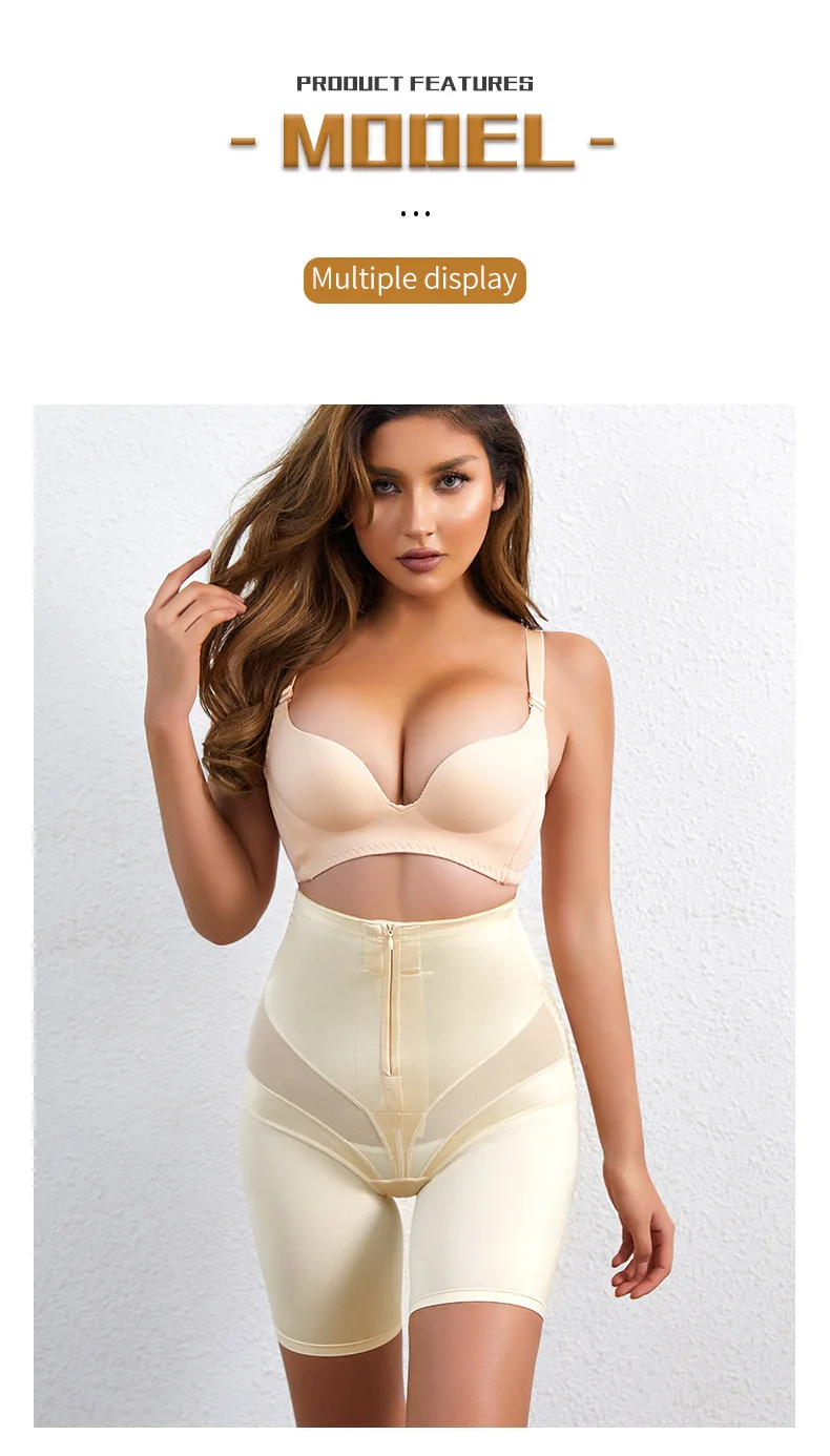 Postpartum Waist Zipper Belly Pants Plus Size Hip-lifting Body-shaping High Waist Beauty Pants Thin Ladies