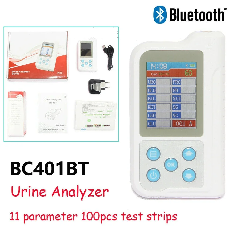 

BC401 цифровой анализатор мочи, USB, Bluetooth, 100 шт.