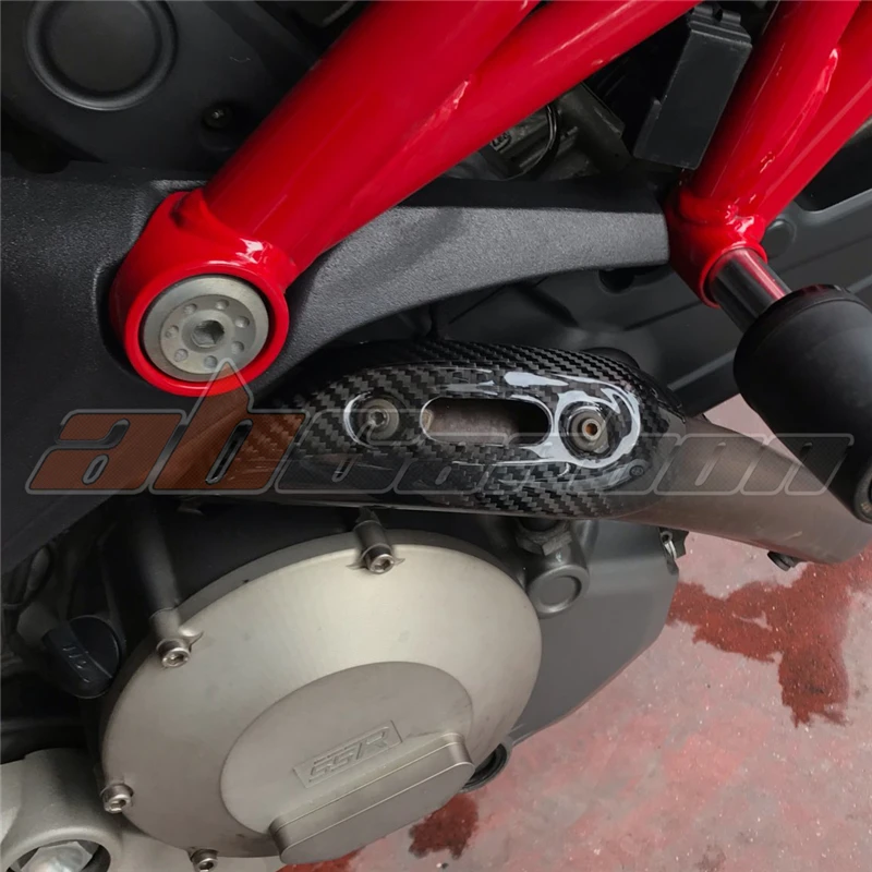 Exhaust Pipe Heat Shield Cover Guard Fairing For Ducati Monster 696 795 796 1100 Full Carbon Fiber