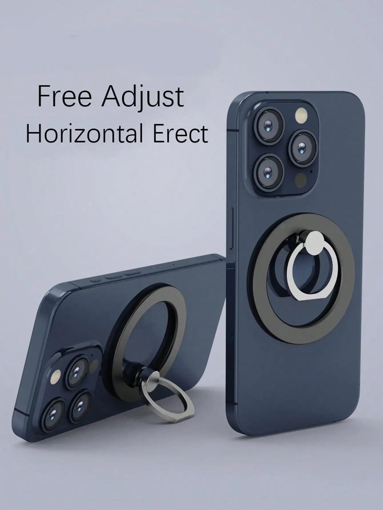Universal Magnetic Ring Phone Stand - Ultra-Light, Foldable, 360-Degree Rotatable, Portable Alloy Design