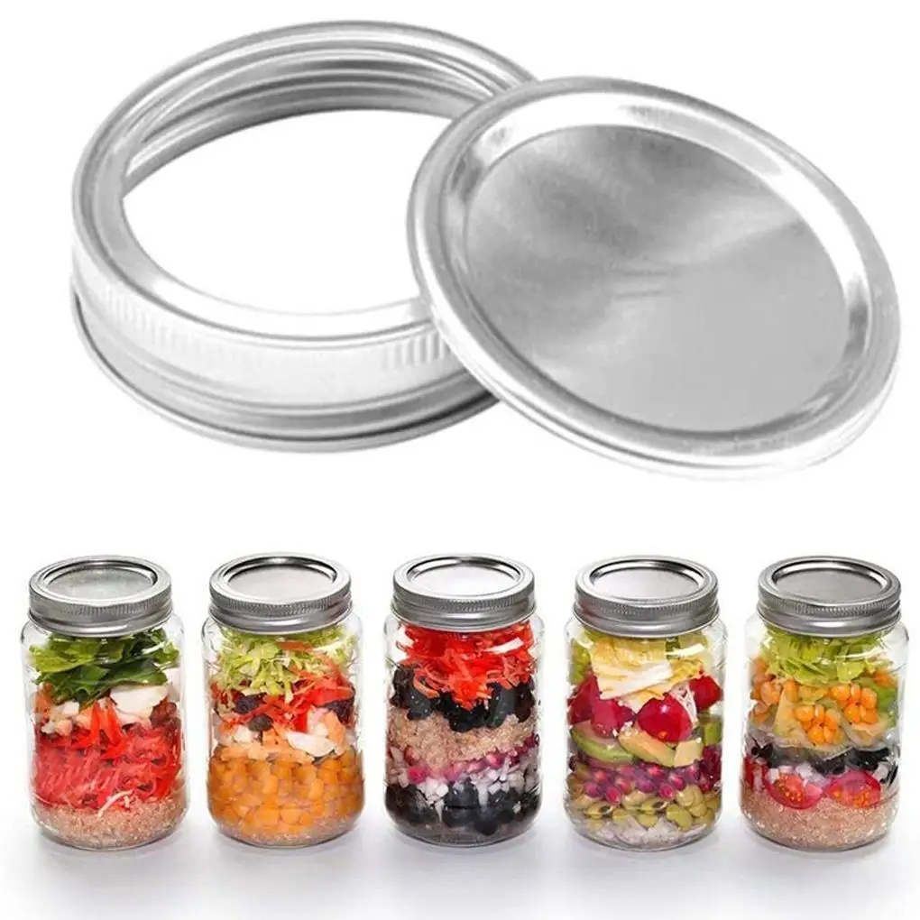 24Pcs 86mm Split-Type Wide Mouth Sealing Jars Lids Canning Caps Leak Proof Seal Rings Replacement Cover for food cover,kitchen utensils,kitchen supplies,fresh keeping cover,preservation cover