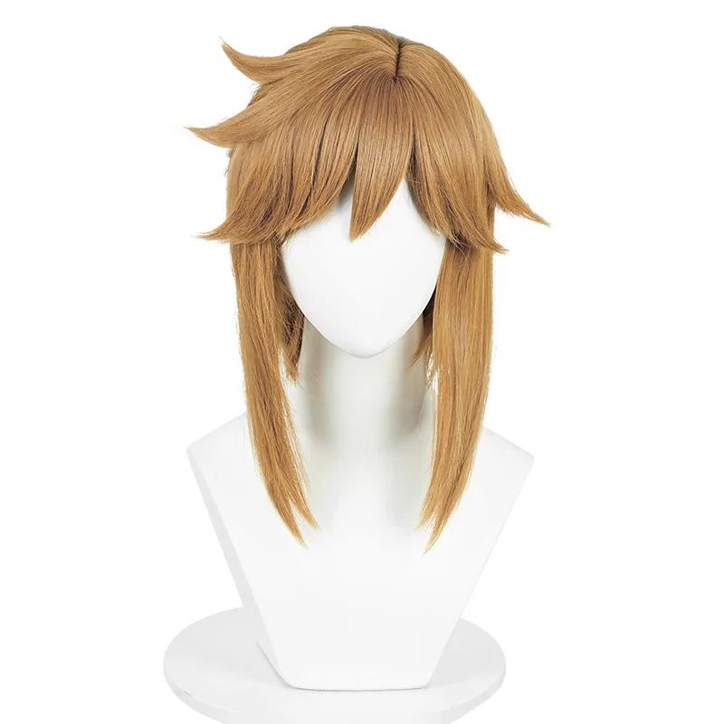 Side view of Link cosplay wig