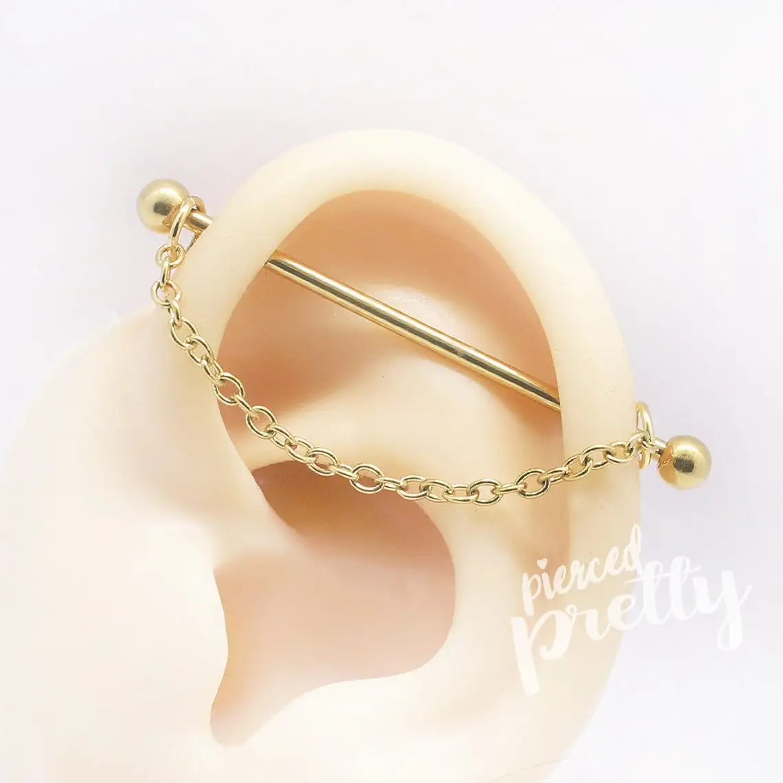 AOEDEJ 14G Rose Gold Color Helix Piercing Earring Industrial Barbell Ring Women Crystal Long Earring Ear Piercing Gift Jewelry 6