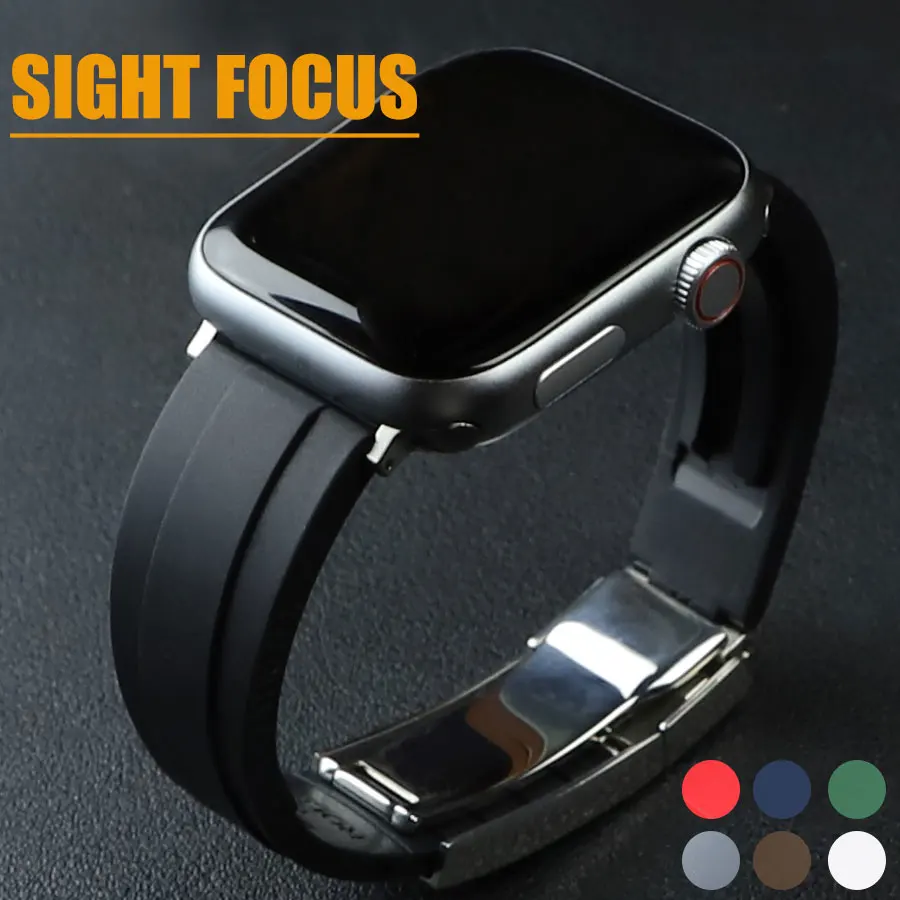 Cinturino In Gomma Per Orologio Apple Cinturino Rolex 8 Ultra 49Mm 45Mm 41Mm Bracciale Apple 44Mm 40M 42Mm 38Mm Iwatch 7 6 Se 5 Cinturino