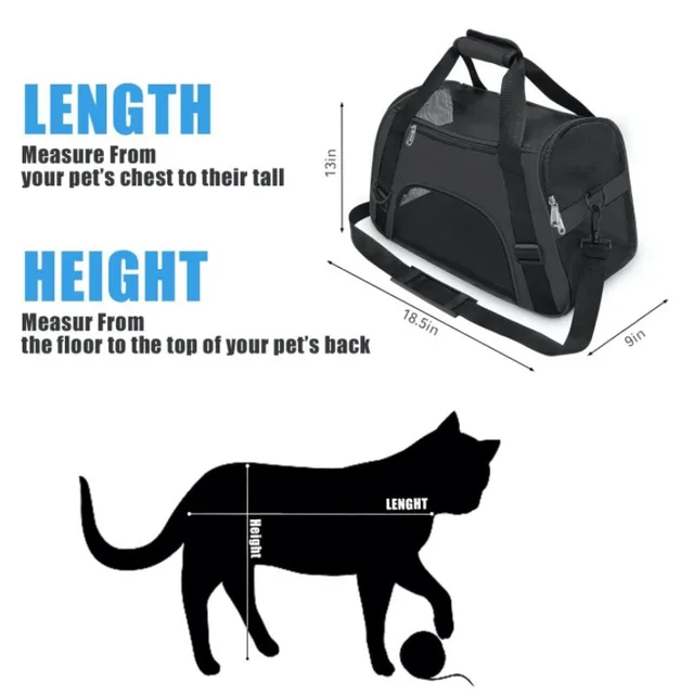 Cat Bags Soft-Sided Portable Dog Carrier Mesh Breathable Carrier Bags for Cats Dogs Comfort Foldable Handbag Pet Transport Bag 4