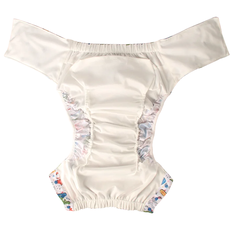 Adult Cloth Diaper Breathable Ice Silk Mesh Incontinence Pant Washable Leakfree Diapers Elderly Adjustable Waterproof Underwear