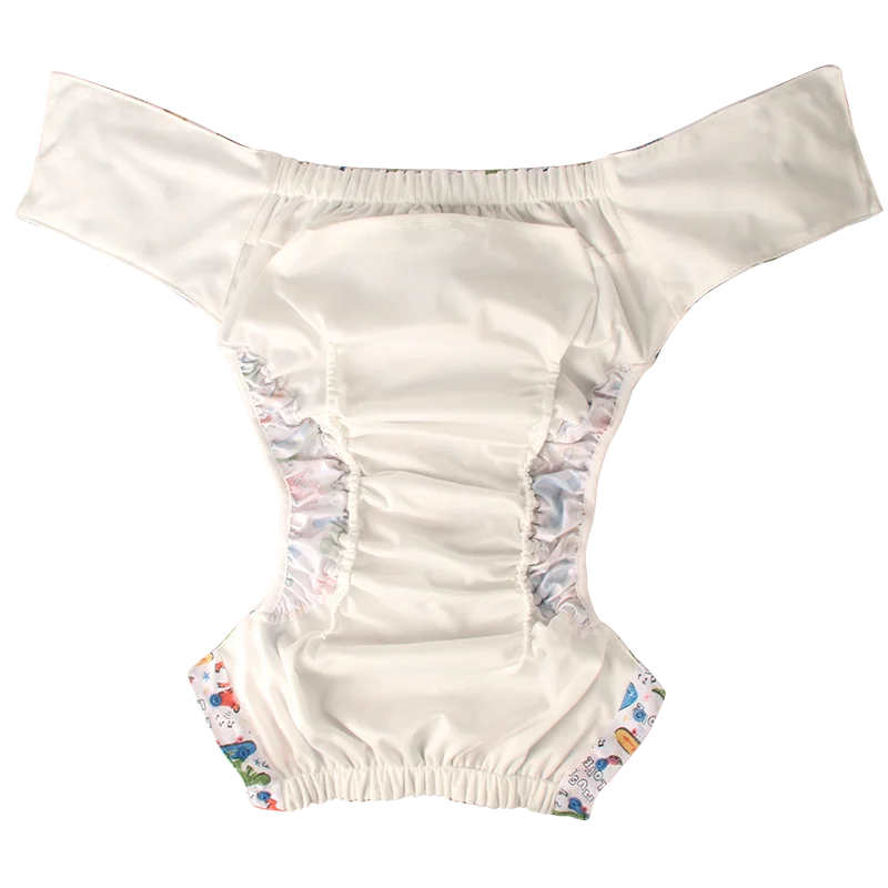 Adult Cloth Diaper Washable Ice Silk Incontinence Pant for Elderly Reusable Adjustable Waterproof Underwear with 2PCS Insert 3