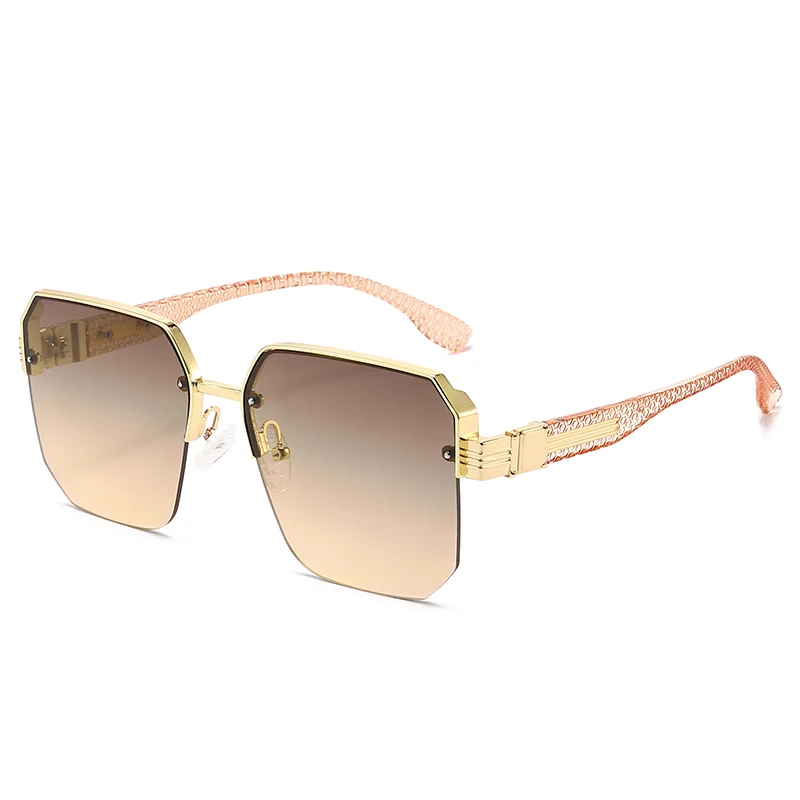 1/2PCS New Metal Fashionable Large Frame Sunglasses, Fashionable Multifunctional Driving High-end Car Sunglasses 1204