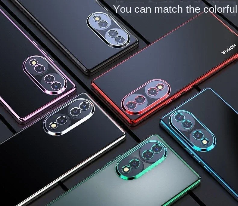 Huawei Honor Series Transparent Plating Slim TPU Protective Back Cover Case