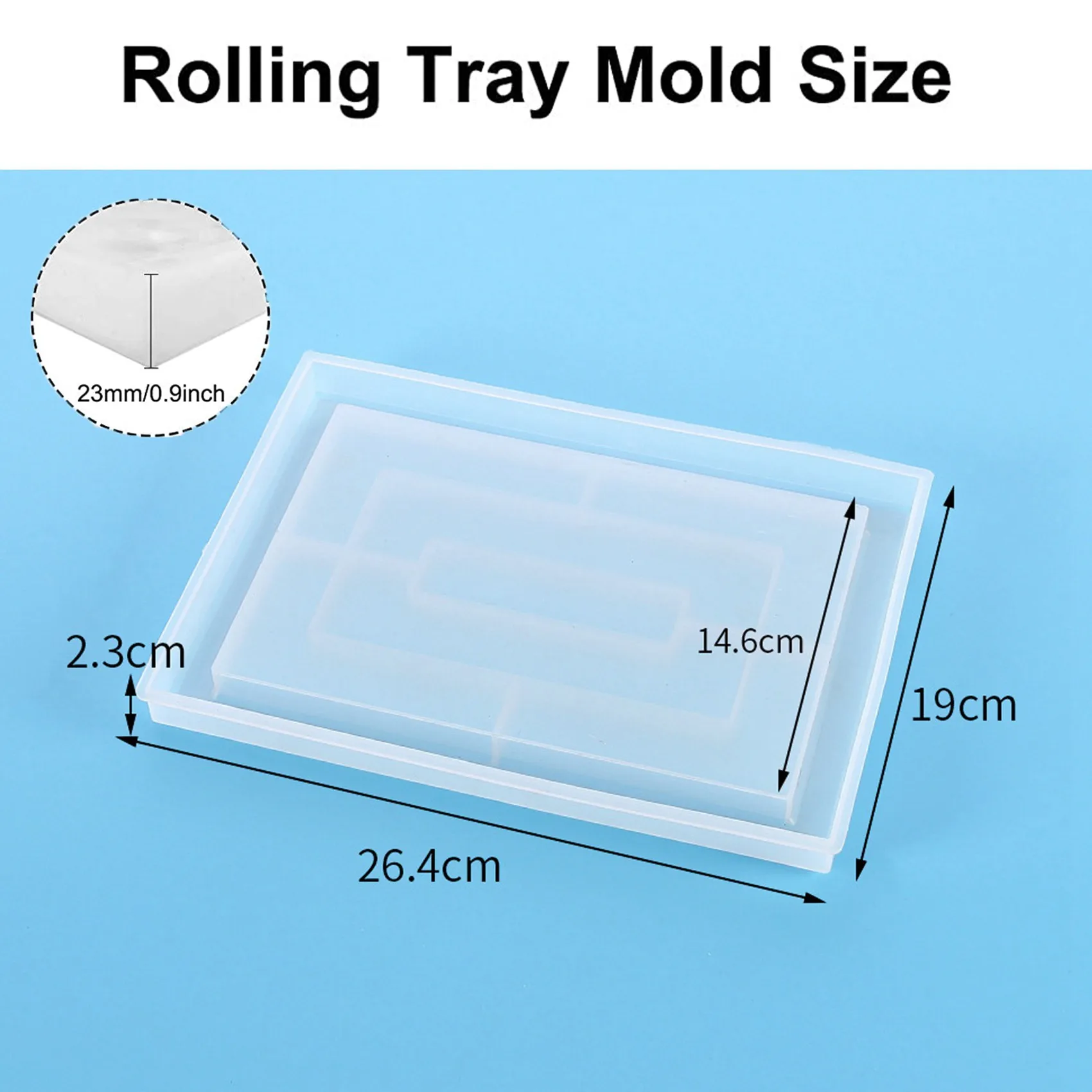 Resin Mold Silicone, Large Rectangle Rolling Tray Molds for Epoxy Resin,  Resin Serving Board Mold with Edges - AliExpress