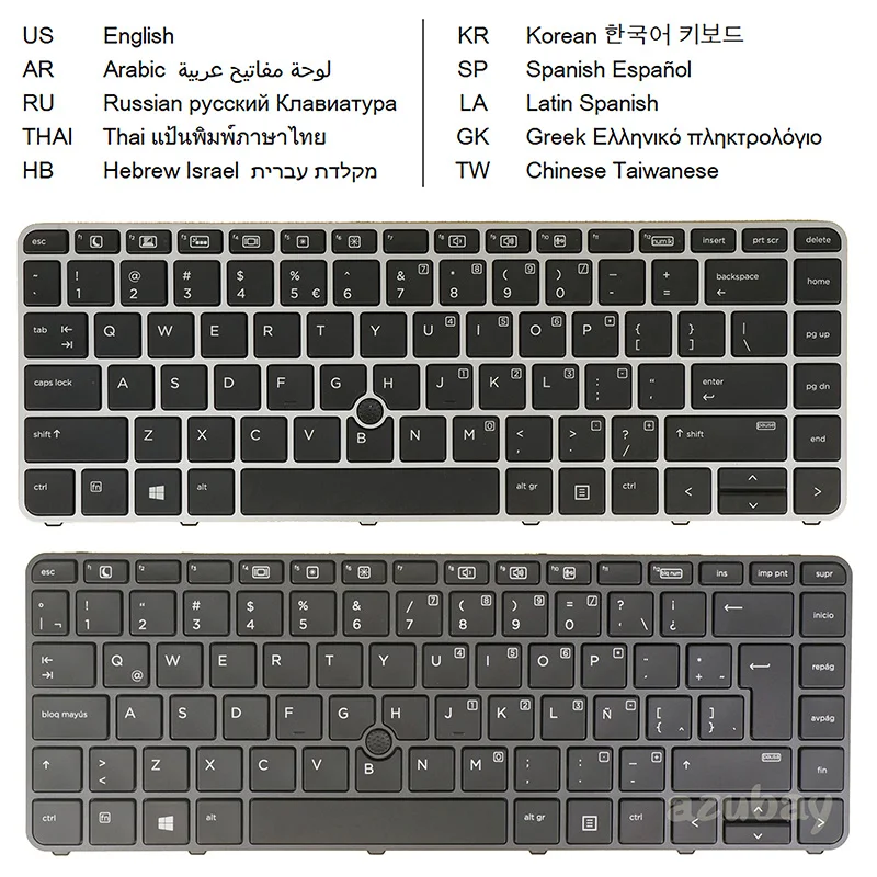 

RU AR AF FR DE LA ND NW DK SD FI CH Клавиатура для ноутбука HP Elitebook 745 G3 G4, 840 G3 G4, 848 G3 G4, 840r G4, Zbook 14u G4 Новинка
