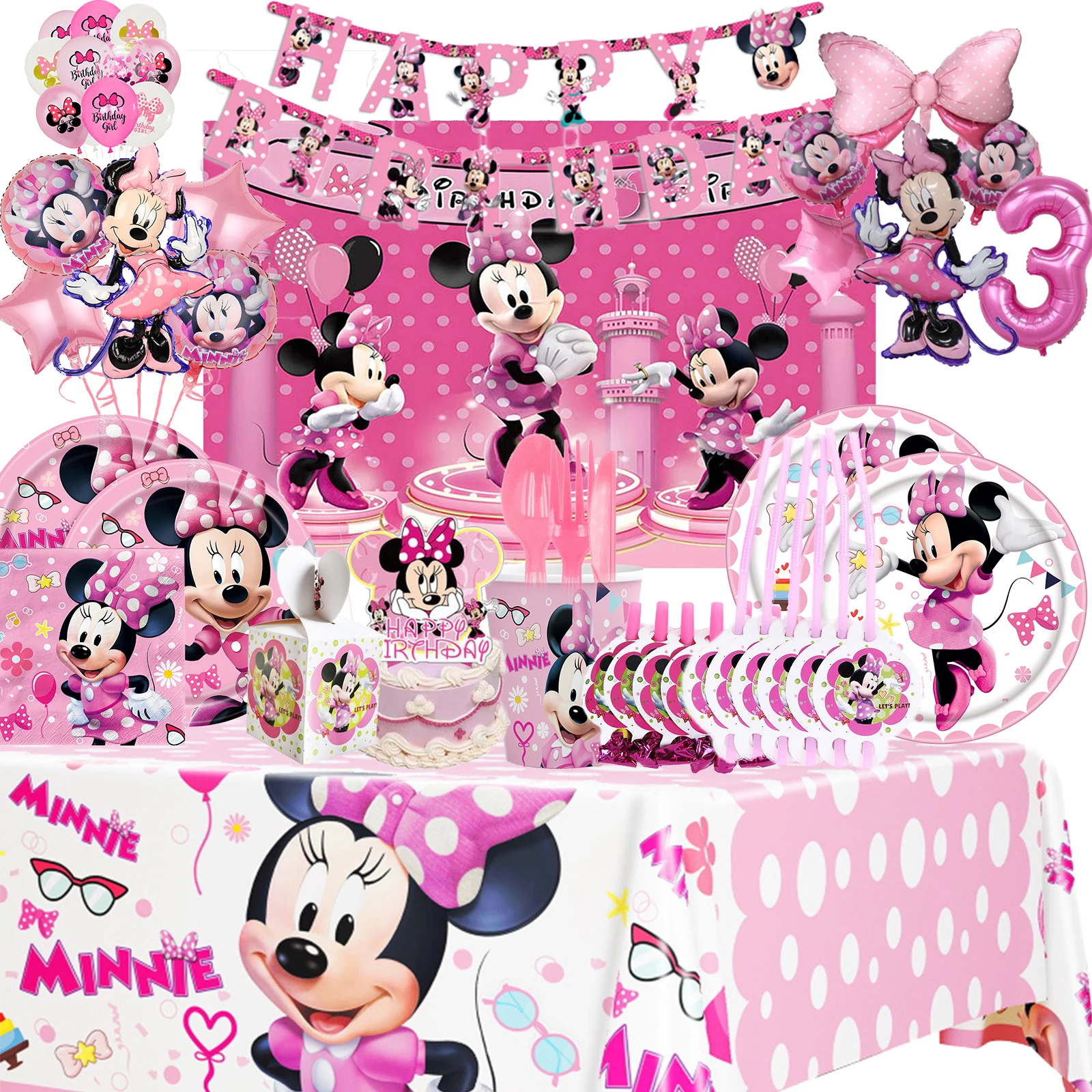 Ensemble de fournitures de fête Minnie Mouse