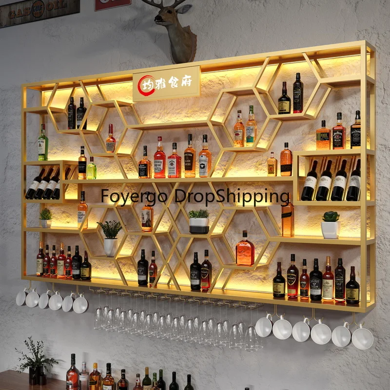 Wall Mounted Mini Wine Rack Display Cabinet Bar Liquor Wine Cabinet for Living Room Beverage Vitrinas 장식장 Garden Furniture Sets