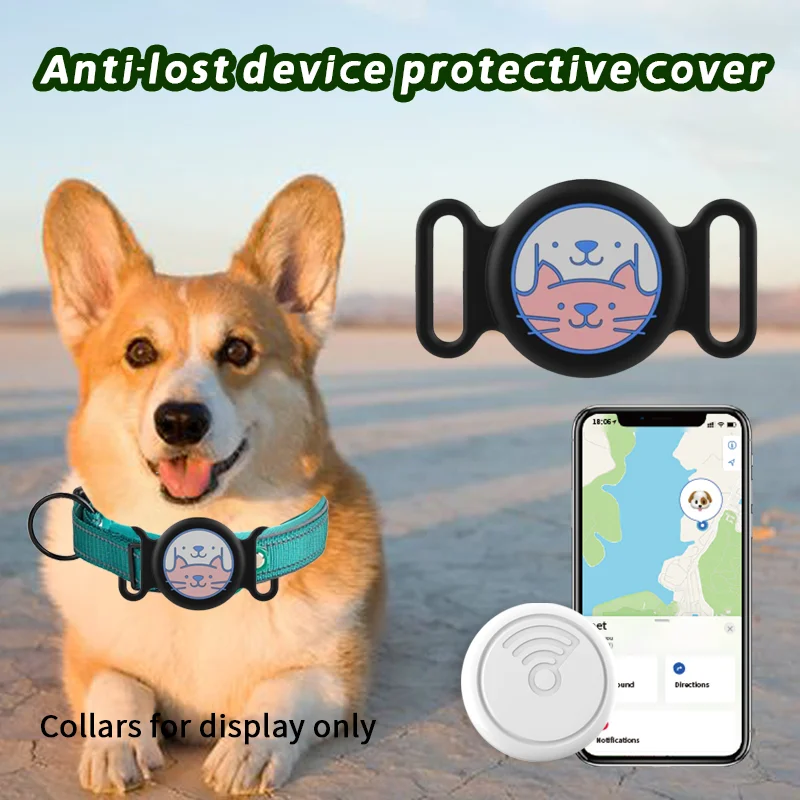 Pets Anti-lost Smart Tag Set With Protective Waterproof Cover Cute Global Real Time Positioning Tracker For IOS Device Locator