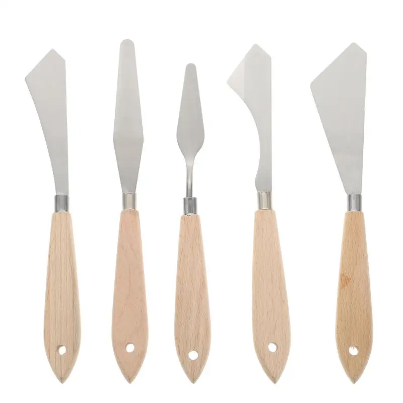 Shaped Oil Painting Knife Practical Spatulas Canvas Tool Stainless Steel Cutters Shovels Metal Palette Painting Scrapers