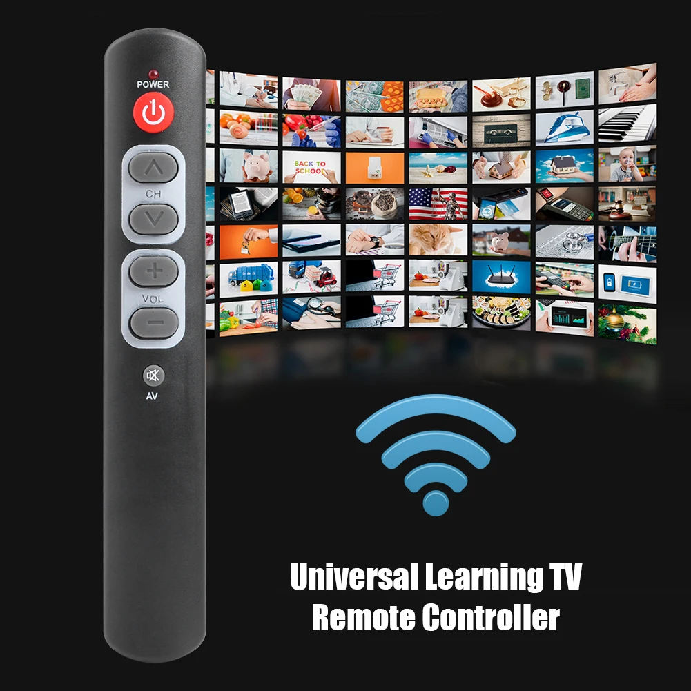 Universal 6-Key Learning Remote Control 6 Big Buttons Copy Infrared IR Remote Controller For Smart TV Box STB DVD DVB VCR SAT