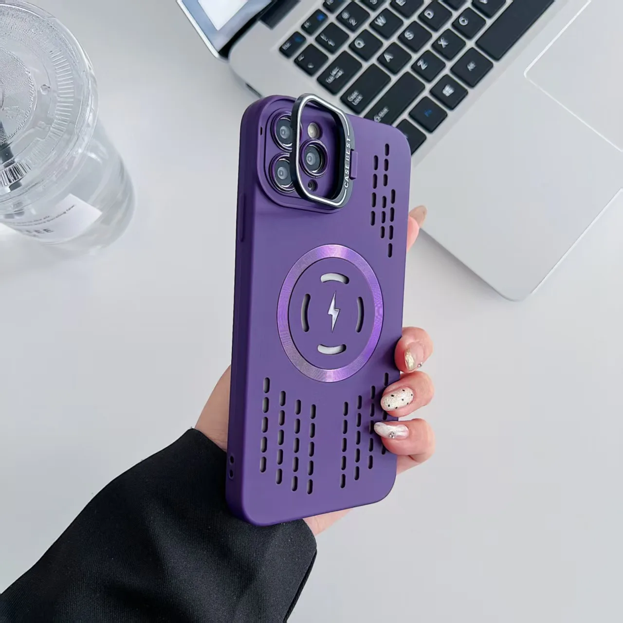 Breathable Soft Back Case with Cooling Heat Dissipation and Magnetic Compatibility