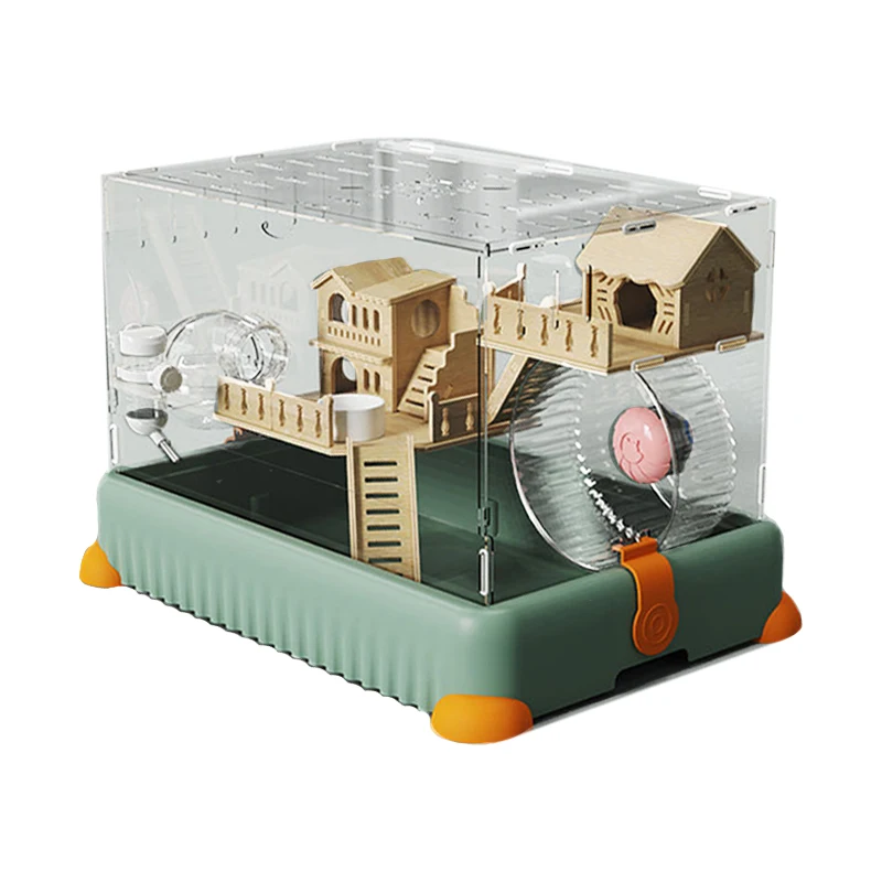 Acrylic Transparent Hamster Cages Breathable Guinea Pig Small Animal Cage Panoramic Hamster Habitats Small Pet Breeding Box 1
