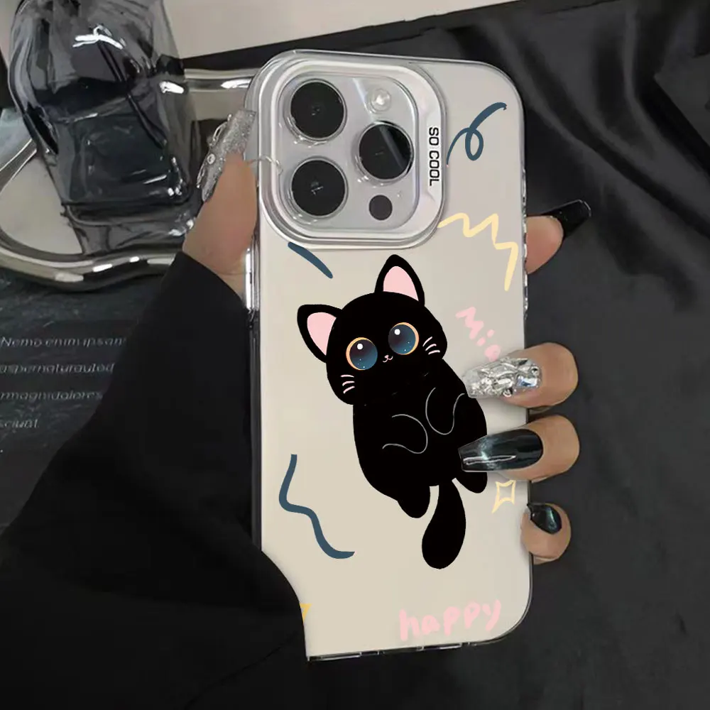 Silvery Fashion Cute Cat Protective Phone Case Cover