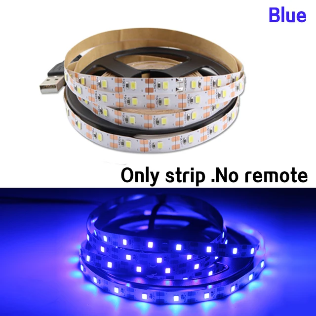 DC 5V Led Strip USB Light TV PC Backlight 2835 Warm White Cable Tape Diode USB 5 V Volt Led Strip Light Lamp For Room Home Decor Blue