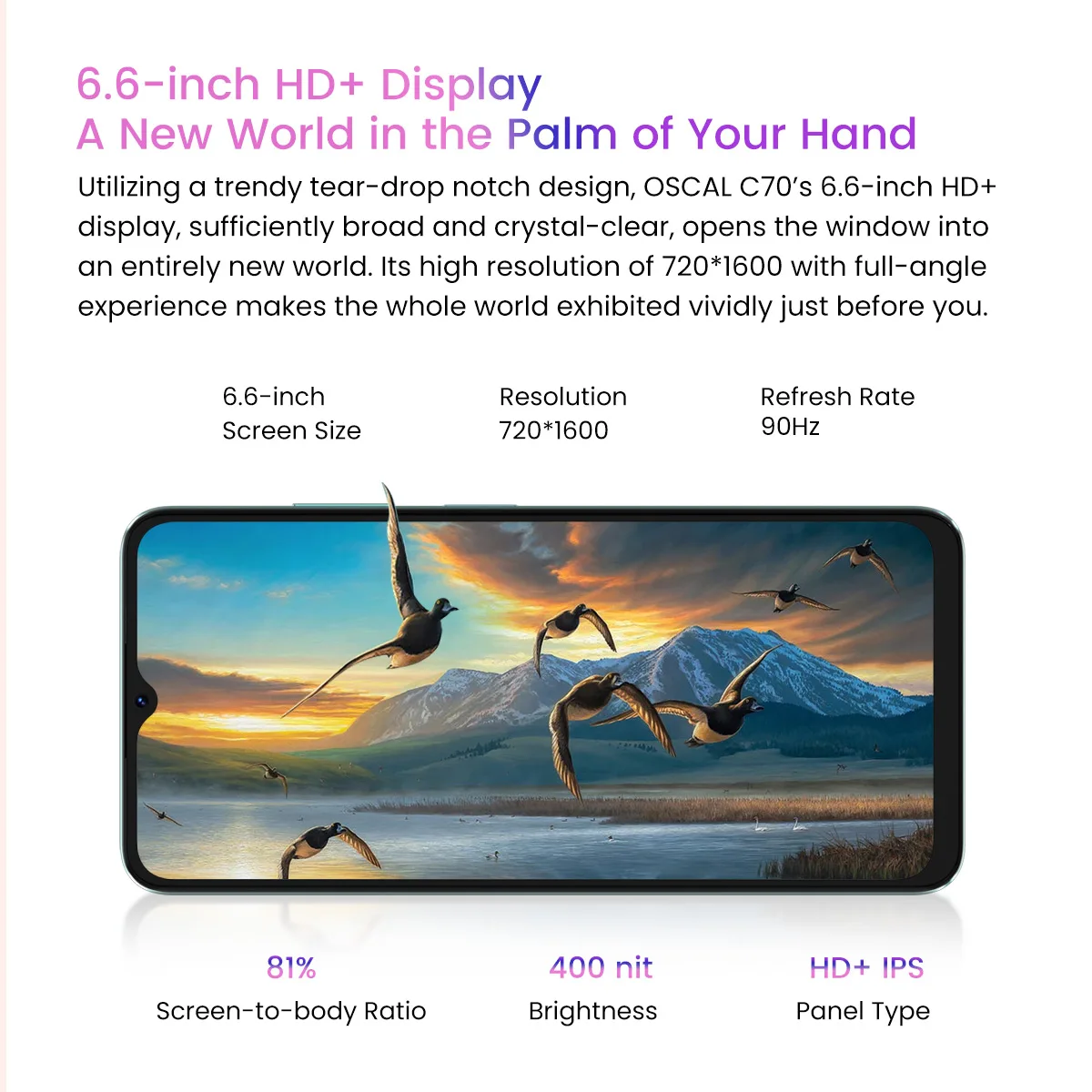 34€ sur Téléphone Portable Pas Cher OSCAL C70 10Go+128Go