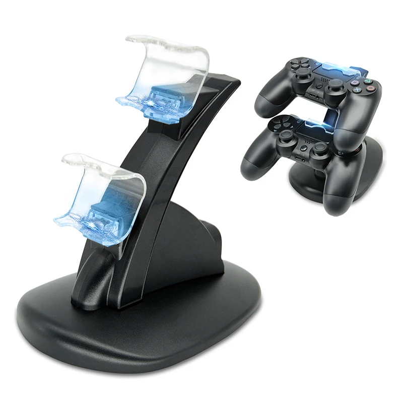 Зарядная подставка для контроллера PS4 зарядная док-станция кронштейн LED с двумя