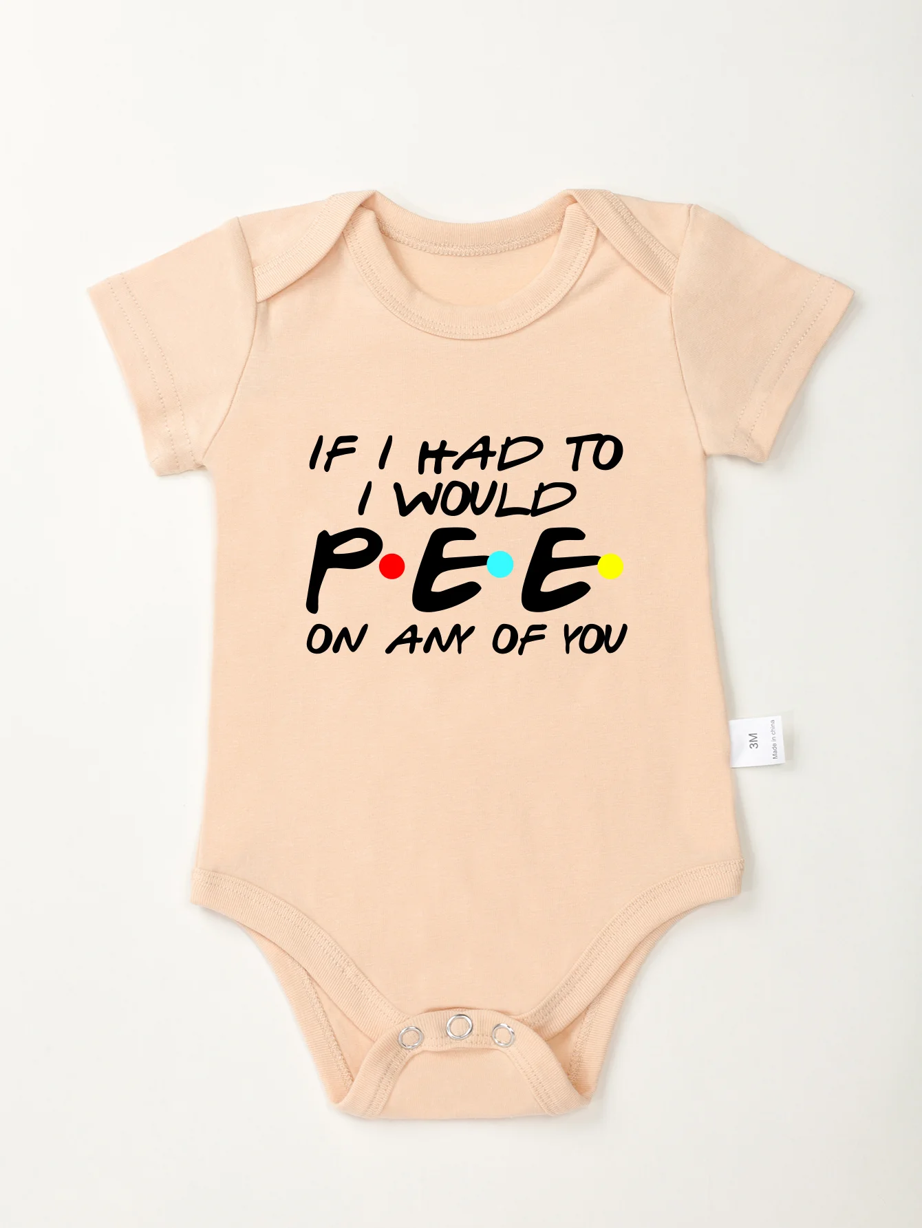 Newborn Short Sleeve Toddler Rompers Baby Boy Girl Bodysuit Infant Jumpsuit Fashion If I Had To I Would Pee On Any of You 2
