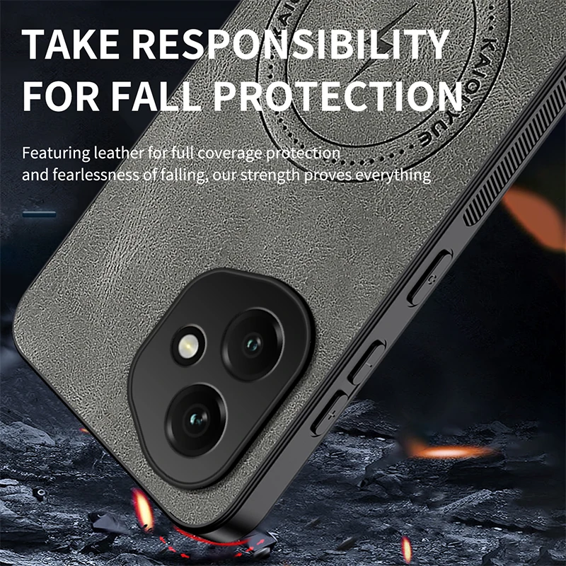 Luxury Leather Magnetic Matte Phone Case - Premium Business Style Back Cover